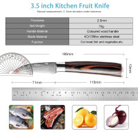 Стальной нож XITUO 7cr17 для чистки овощей и фруктов, нож шеф-повара