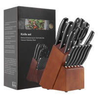 Набор ножей из 15 предметов с блоком для хранения, Профессиональный кухонный нож, острый японский нож сантоку, Мясницкий ножницы, ножницы для нарезки