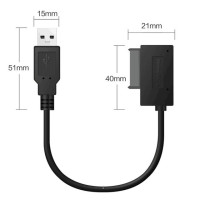 Кабель-переходник PzzPss USB 2,0 на Mini Sata II 7 + 6, 13pin