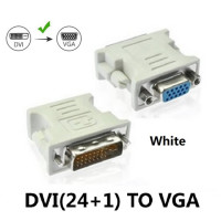 Адаптер DVI-VGA DVI-D 24 + 1 в VGA адаптер «Папа-мама» DVI-D 24 + 5 В VGA конвертер 1080P HD Video для проектора, телевизора, компьютера