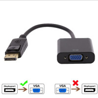 Переходник с DP на VGA DisplayPort «папа» на VGA «мама», кабель адаптера 1080P для ТВ, ноутбука, компьютера, проектора