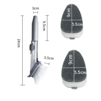 Кухонная щетка для мытья посуды с губкой для мытья посуды 2 в 1 с длинной ручкой инструменты для мытья посуды