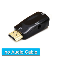 Адаптер HDMI-совместимый с VGA-кабелем, переходник «папа»-Мама, аудиоразъем 3,5 мм, HD 1080P для ПК, ноутбука, планшета