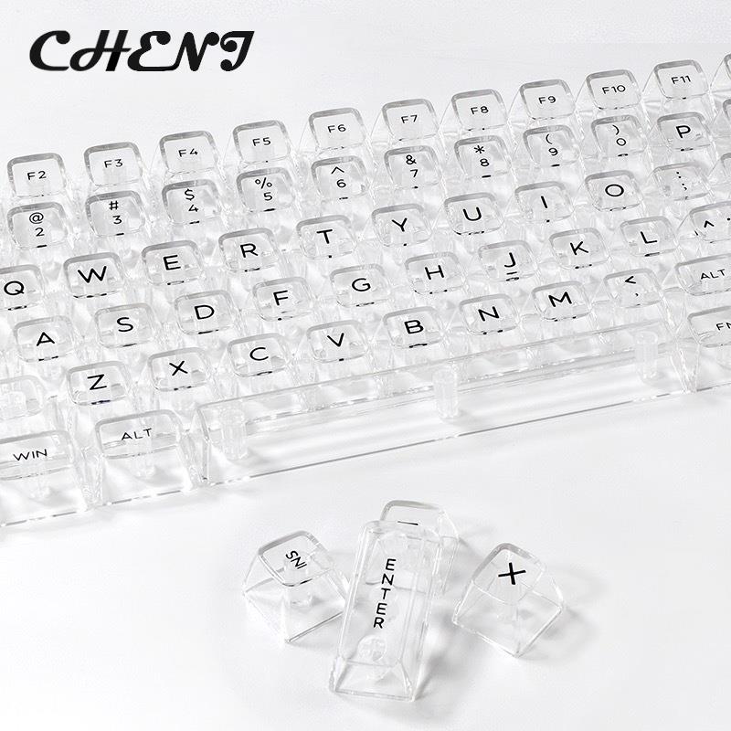 132 keys DIY White Transparent Keycap set SA Profile DYE-SUB Keycaps for MX Mechanical Keyboard