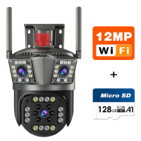 IP-камера наружная водонепроницаемая, 6K, 12 Мп, Wi-Fi, PTZ