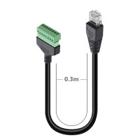 Коннектор Rj45 для винтовой клеммной колодки, разъем 8 p, Ethernet Rj45, разъем «папа», «Мама» для 8-контактной винтовой клеммы, сетевой адаптер для видеонаблюдения и видеорегистратора