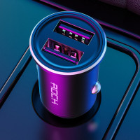 Автомобильное зарядное устройство с двумя USB-портами, 24 Вт