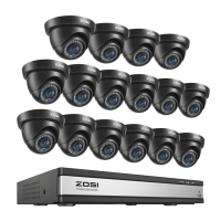 Система охранной камеры ZOSI 2MP 16CH H.265 + DVR комплект обнаружения движения 1080P