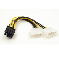 Кабель адаптера питания с двумя разъемами Molex Lp4 4 Pin на 8 Pin