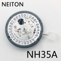 Японский Высокоточный механический механизм Seiko NH35A NH35, белый колесо для даты, 24 Драгоценности, автоматическая Замена Movt