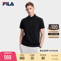 FILA Fila官方男子短袖POLO衫2023年夏季新款休閒商務短袖上衣