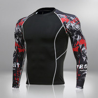 Облегающее тактическое термобелье, мужская спортивная функциональная дышащая тренировочная футболка для велоспорта с длинными/короткими рукавами, одежда для лыж