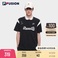 FILA FUSIONFila潮牌男子短袖POLO衫2023夏新款時尚休閒寬鬆上衣