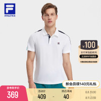 FILA Fila官方男子短袖POLO衫2023夏季新款基礎簡約網球運動上衣