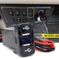 Автомобильное зарядное устройство, два USB разъема, инвертор, 5 В, 3,1 А, для Toyota FJ, Круизер, Tacoma, Прадо, аксессуары для автомобиля