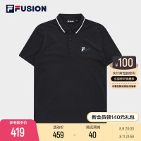 FILA FUSIONFila潮牌男子短袖POLO衫2023夏季新款簡約針織上衣T恤