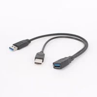 Кабель-удлинитель с двумя USB-портами, USB 3,0, 2,5 дюйма, 1 шт