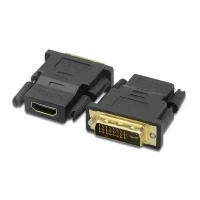 Адаптер двунаправленный DVI D 24 + 1 штекер на HDMI Женский проектор аудио и видео кабели детали черного цвета