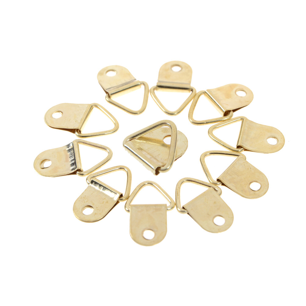 Picture Frames Hanger Hooks Hanging  angle Screws Helper D Ring Universal Strong Golden Decor