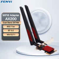 3000 Мбит/с WiFi 6 PCIE беспроводной адаптер AX200 802.11ax двухдиапазонный 2,4G/5 ГГц для Bluetooth5.2 Desktop PCIE беспроводной адаптер Win10/11