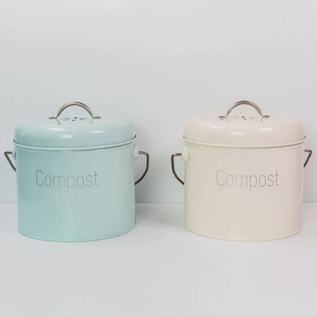 3L Kitchen Compost Bin Compost Bucket Farmhouse Compost Bin with Lid for Food Waste Rust