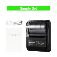 Миниатюрный портативный термопринтер, беспроводной чековый аппарат для мобильных телефонов с Bluetooth, 58 мм, для небольших деловых компьютеров