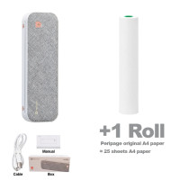 Портативный мини-принтер Peripage A40, термальный принтер формата А4 для мобильных документов, беспроводной, с поддержкой Bluetooth, для фотографий, для школы и офиса