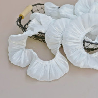 Атласная кружевная юбка с оборками