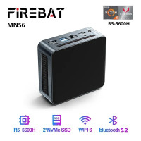 Игровой мини-ПК FIREBAT MN56 AMD Ryzen 5 5600H Windows 11 DDR4 Nvme SSD Мини ПК WIFI6 BT5.2 для игрового настольного компьютера