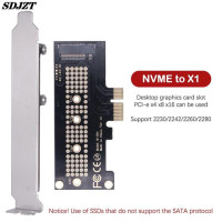 1 шт., адаптер NVMe PCIe M.2 NGFF SSD для PCI-E X1, карта адаптера PCI-E M.2 с кронштейном для размера 2230-2280 SSD M2 Pcie адаптер