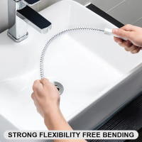 Новинка, щеточка для дноуглубления труб длиной 45 см, щеточка для слива в ванной комнате, гибкий очиститель, инструмент для удаления отверстий в заглушке