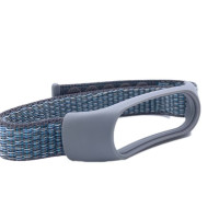 Тканевый/Нейлоновый ремешок для фитнес-браслета Xiaomi Mi Band 3/4/5/6/7,  серо-голубой