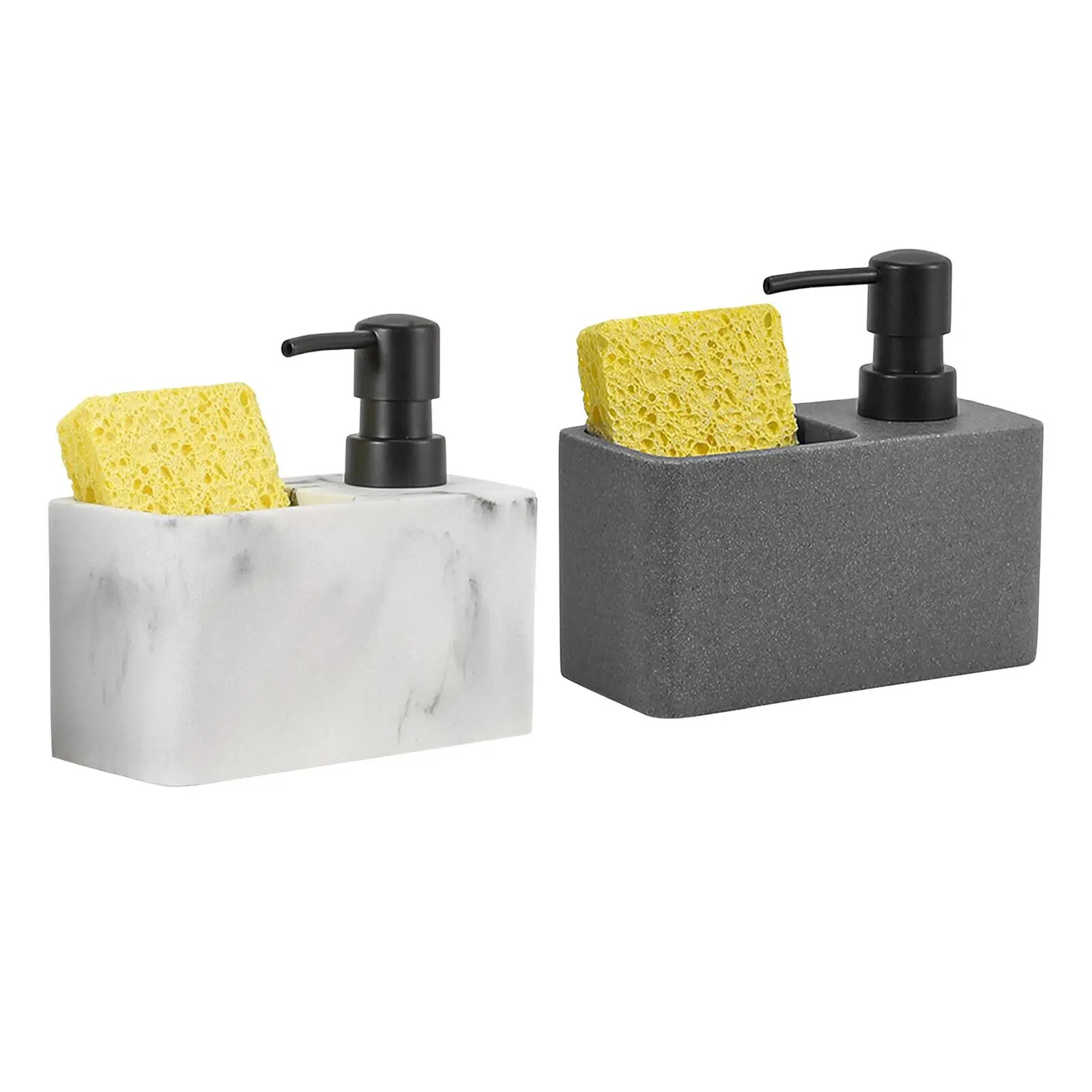 Liquid Soap Dispenser and Sponge Holder Accessories Multipurpose with Storage Box Soap Dispenser for Kitchen Hotel Bathroom