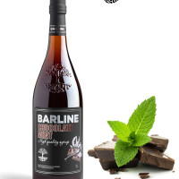 Сироп BARLINE "Шоколад мятный" для кофе, чая, выпечки, десертов и мороженого, 1 л / Ароматизатор шоколадный мятный