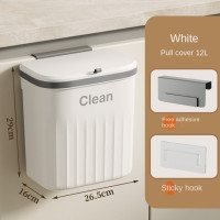 Настенное мусорное ведро, 12 л, кухонный шкаф, умное ведро для хранения в ванной комнате, подвесные мусорные корзины, кухонные аксессуары