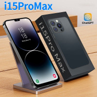 Смартфон i15proMax SS Русский HD 4G 5G 16/1TB DUAL движение играть NEO Подарочные мобильные телефоны 16/1 ТБ, черный