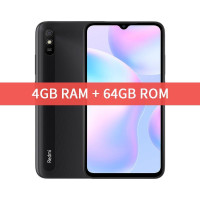 Смартфон Redmi Смартфон Xiaomi 9A Глобальный Rome 64GB / 128GB 5000mAh 6,53 дюйма MTK Helio G25 восьмиядерный 13 - МП смартфон CN_Redmi 9A black 4+64 3/32 ГБ