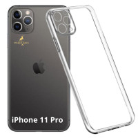 Чехол Silicone для iPhone 11 Pro  с защитой камеры Overlay Прозрачный / Силиконовая Накладка с защитой для камеры на Айфон 11 Про