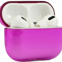 Силиконовый чехол (футляр) для наушников AirPods Pro 2 / Чехол на Аirpods Pro 2 с карабином / Кейс для Эпл Аирподс Про 2, цвет фиолетовый