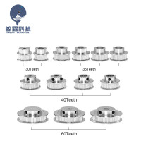 1 шт. Новый зубчатый шкив GT2 30 36 40 60 зубчатое колесо отверстие 5 мм 8 мм алюминиевые зубчатые шестерни ширина 6 мм детали для 3D принтера Reprap детали