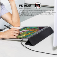 Графический планшет GAOMON PD1620/PD1621, 15,6 дюйма, 3840x2160, 4K IPS, цифровой планшет, дисплей для рисования/живописи