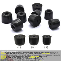 3 пары улучшенных амбушюров T100 из пены с эффектом памяти, амбушюры 3,0 мм (L M S), шумоподавление, удобные амбушюры для Shure SE215 SE535 SE425 SE846 Eart