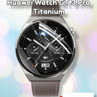 Гидрогелевая защитная пленка (Глянец) для смарт часов Huawei Watch GT 3 Pro Titanium/бронепленка хуавей вотч гт 3 про титаниум.