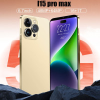 Смартфон I15 PROMAX PLUS 1024/16GB DUAL 5G/Русский/Андроид 11/Google/Gift/NFC/Music Video/4G 16/1 ТБ, золотой