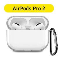 Чехол для AirPods Pro 2 силиконовый, прозрачный