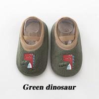 Детские Нескользящие носки, теплые тапочки для новорожденных, обувь для кроватки, с резиновой подошвой для детей 0-24 мес.