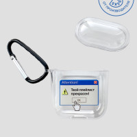 Силиконовый Чехол для AirPods 1/2 с карабином Твой плейлист прекрасен