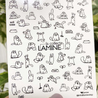 LAMINE la collecte 046, слайдер дизайн 95х85мм / Вариант 46: Кот Саймона / Водные наклейки для ногтей / LLC-046