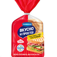 Хлеб Вкусно и Просто Тостовый пшеничный в нарезке, 320 г