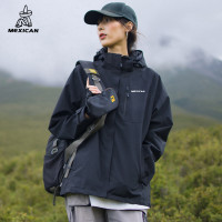 稻草人山系衝鋒衣女2023新款三合一可拆卸登山服秋冬季防風外套男